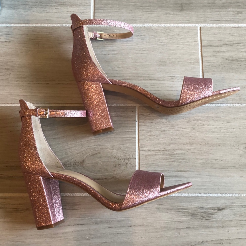 NIB Vince Camuto pink glitter “Corlina” heels - Picture 5 of 8